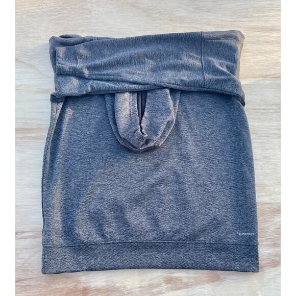 ADIDAS Hoodie Long Sleeve Pullover Drawstring Sweatshirt Men's Gray Size: Large - Picture 5 of 5